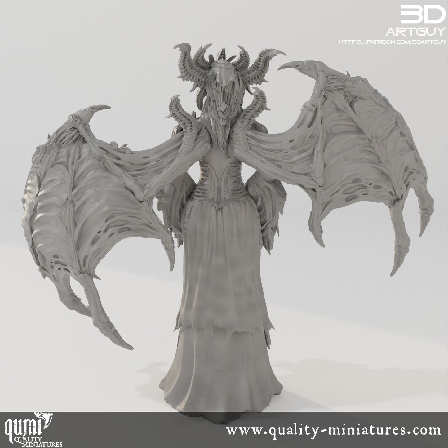 Demon Lord - 32mm Tabletop RPG Mini - Size L - Qumi Quality Miniatures - Qumi