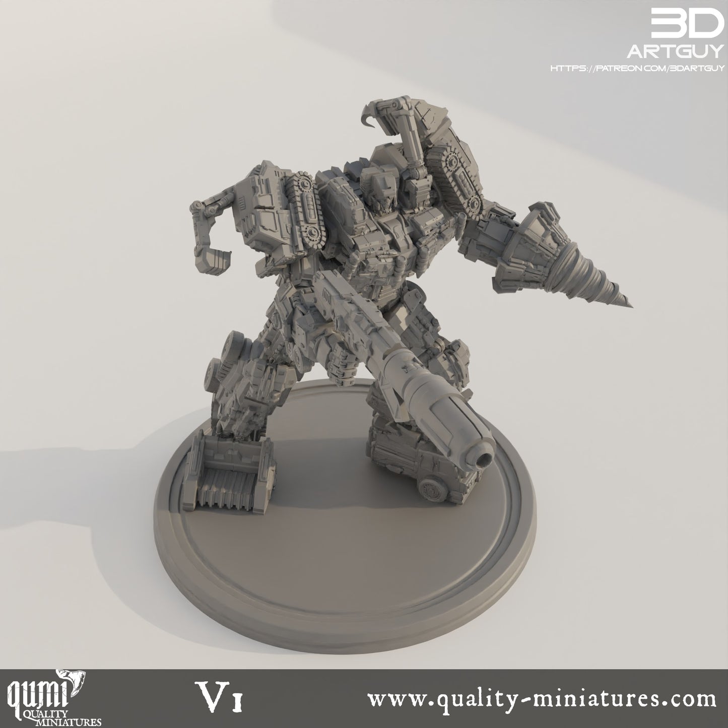 Devastator  - 32mm Tabletop RPG Mini - Qumi - 3D ArtGuy