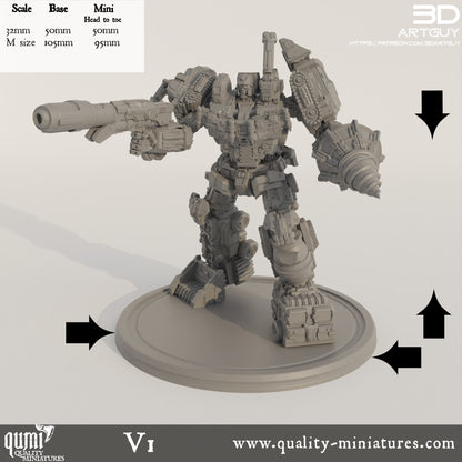 Devastator  - 32mm Tabletop RPG Mini - Qumi - 3D ArtGuy