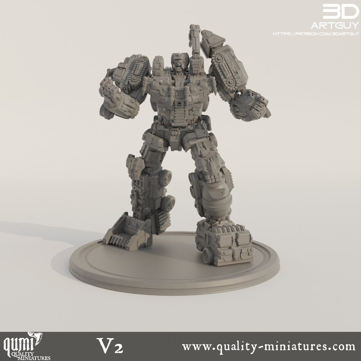 Devastator  - 32mm Tabletop RPG Mini - Qumi - 3D ArtGuy