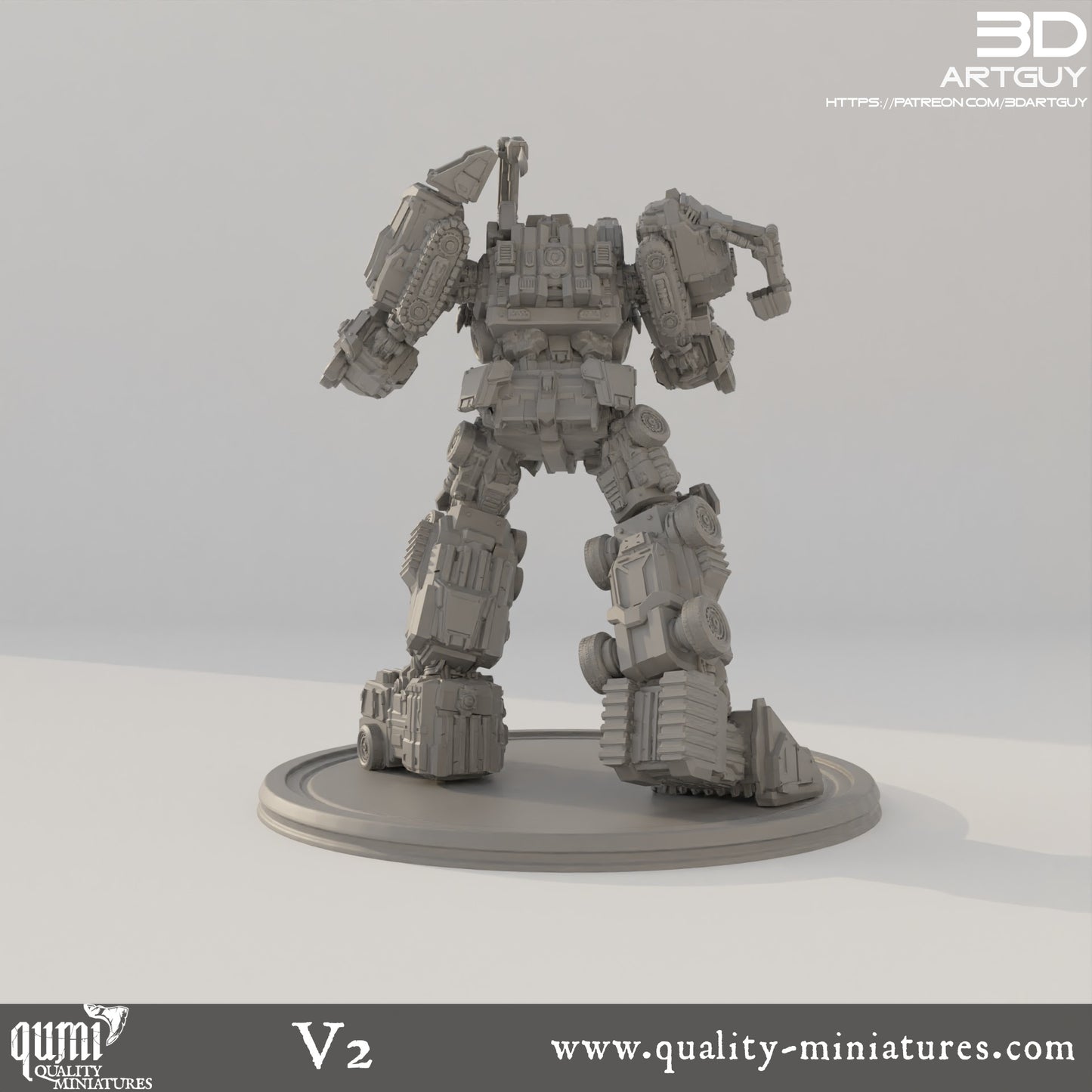 Devastator  - 32mm Tabletop RPG Mini - Qumi - 3D ArtGuy