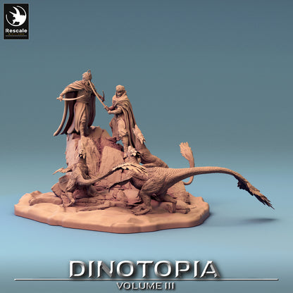 Dinotopia Ambush Scene - Dinotopia - 32mm Tabletop RPG Mini - Qumi - Rescale Miniatures Quality Miniatures - Qumi