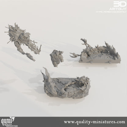 Diorama Knight Of Purity - 32mm Tabletop RPG Mini - Qumi Quality Miniatures - Qumi