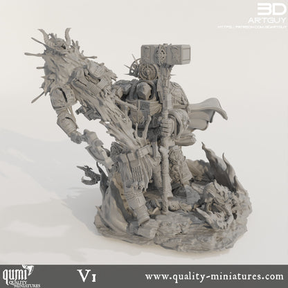 Diorama Knight Of Purity - 32mm Tabletop RPG Mini - Qumi Quality Miniatures - Qumi