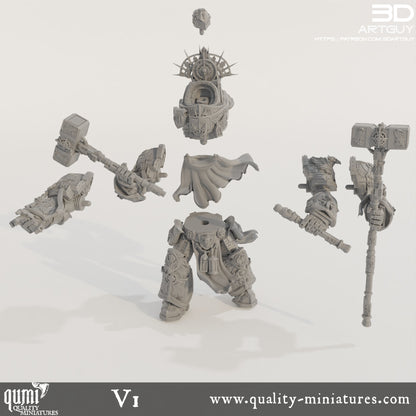 Diorama Knight Of Purity - 32mm Tabletop RPG Mini - Qumi Quality Miniatures - Qumi