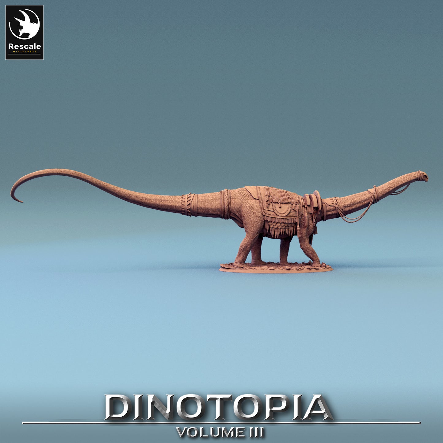 Diplodocus Caravan - Dinotopia - 32mm Tabletop RPG Mini - Qumi - Rescale Miniatures Quality Miniatures - Qumi