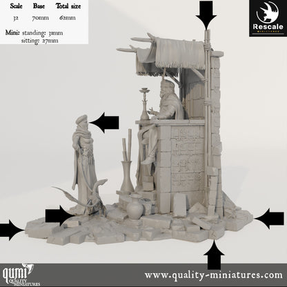 Discuss Scene - Dinotopia - 32mm Tabletop RPG Mini - Qumi - Rescale Miniatures Quality Miniatures - Qumi