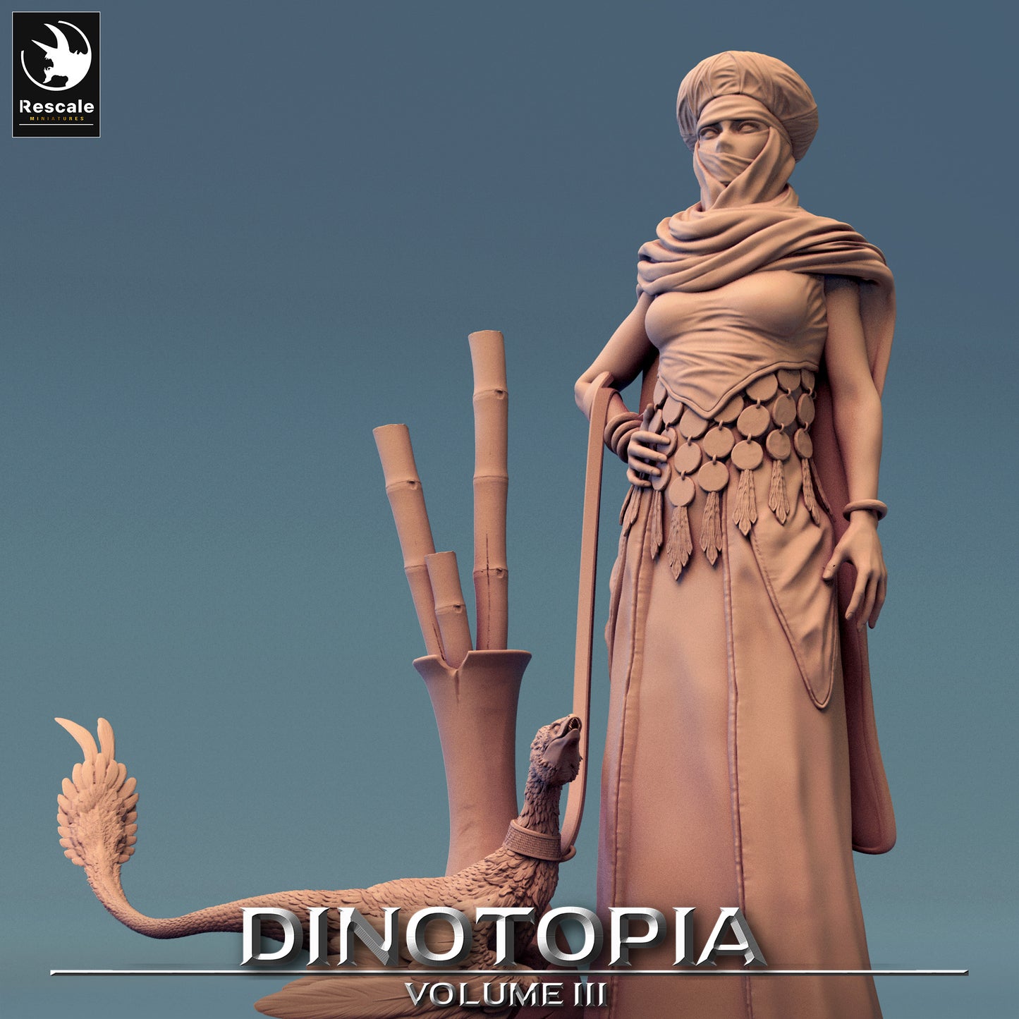 Discuss Woman - Dinotopia - 32mm Tabletop RPG Mini - Qumi - Rescale Miniatures Quality Miniatures - Qumi