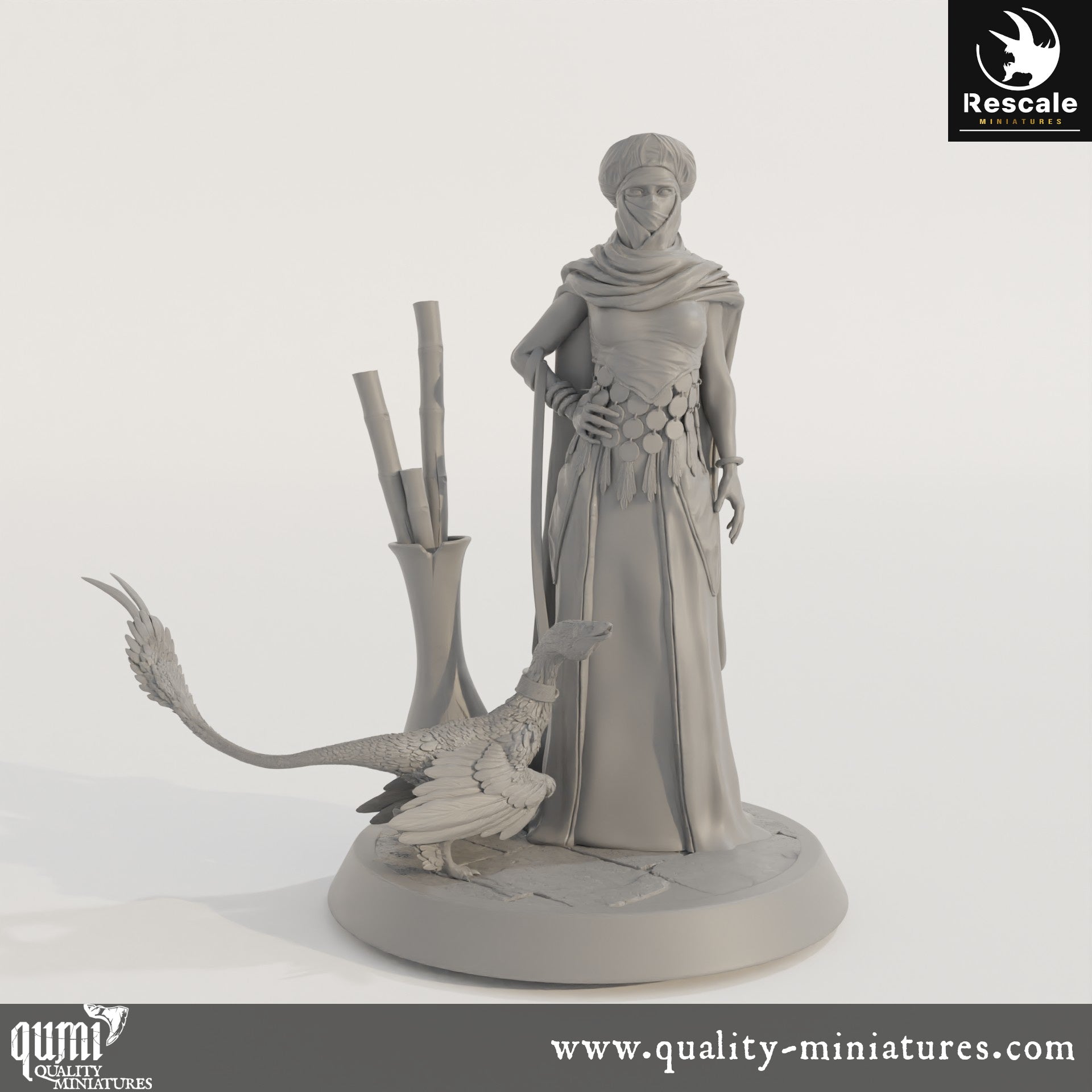 Discuss Woman - Dinotopia - 32mm Tabletop RPG Mini - Qumi - Rescale Miniatures Quality Miniatures - Qumi