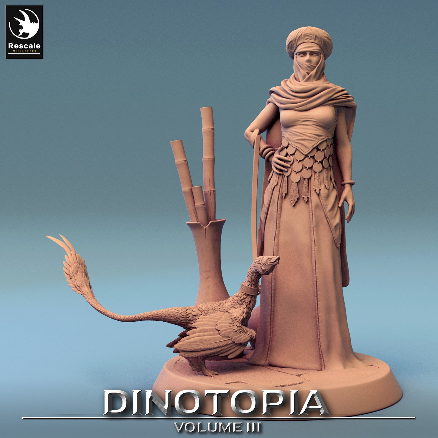 Discuss Woman - Dinotopia - 32mm Tabletop RPG Mini - Qumi - Rescale Miniatures Quality Miniatures - Qumi