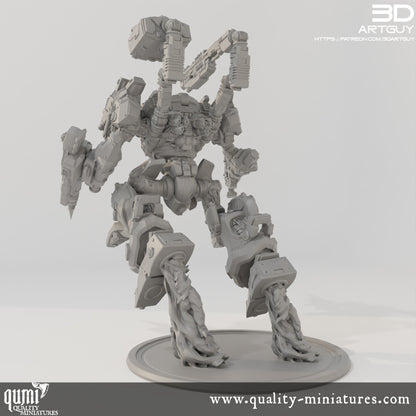 Domination Mech - 32mm Tabletop RPG Mini - Size L - Qumi - Quality Miniatures - Qumi - 28mm Maßstab, 28mm scale, 32mm Maßstab, 32mm scale, 3D printed wargaming accessories, tabletop miniatures