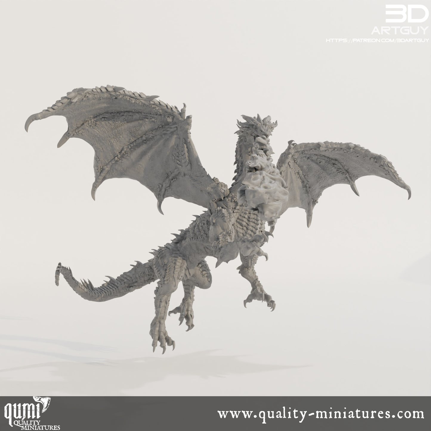 Dragon - 32mm Tabletop RPG Mini - Size XL - Qumi Quality Miniatures - Qumi