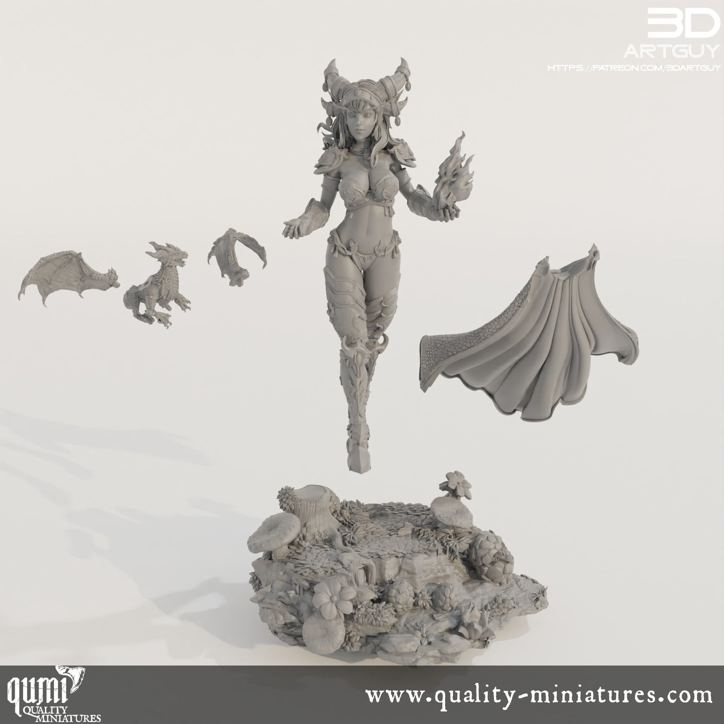 Dragon Queen - 32mm Tabletop RPG Mini - Qumi Quality Miniatures - Qumi