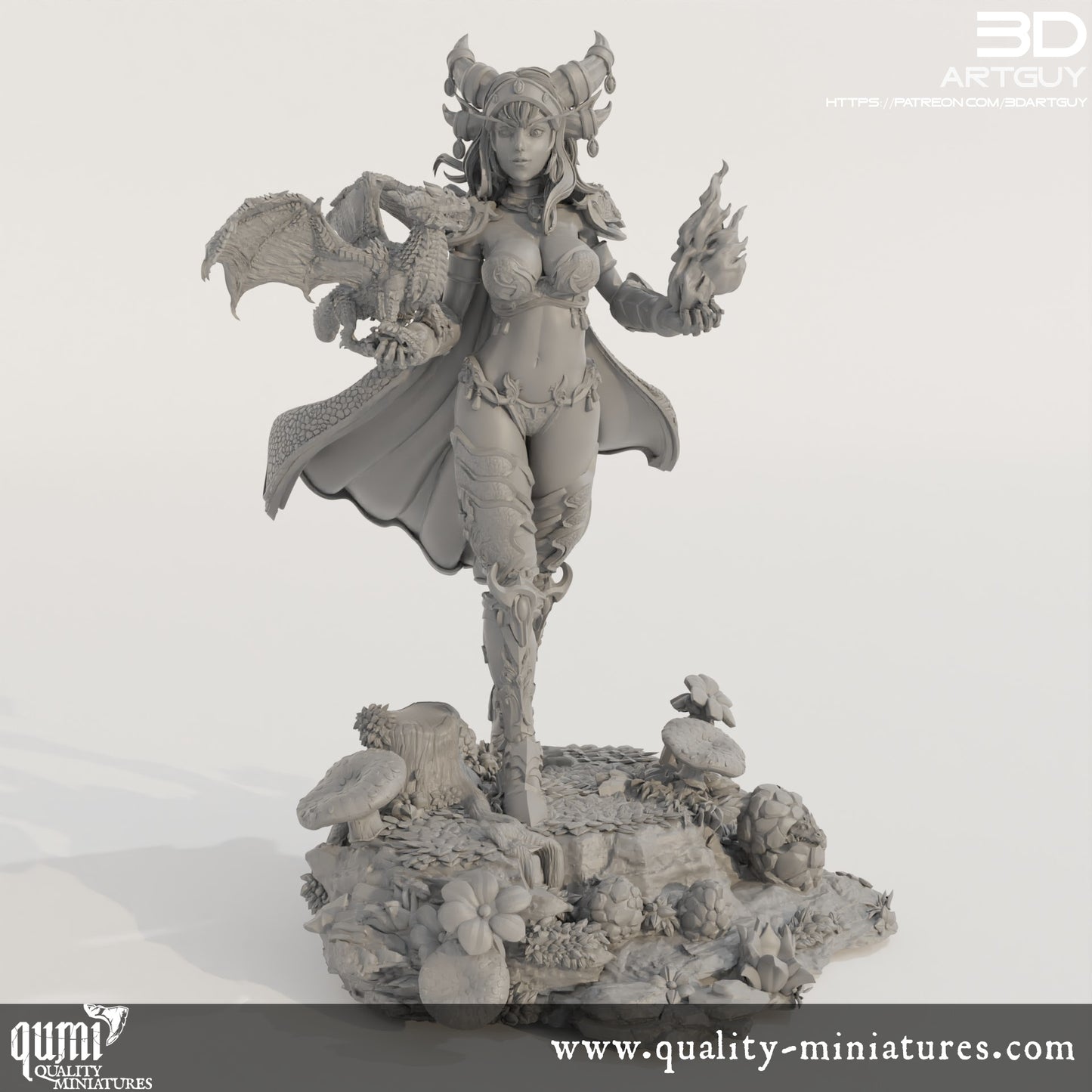 Dragon Queen - 32mm Tabletop RPG Mini - Qumi Quality Miniatures - Qumi