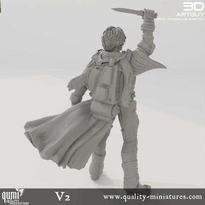 Duke Rally - 32mm Tabletop RPG Mini - Qumi - 3D ArtGuy Quality Miniatures - Qumi