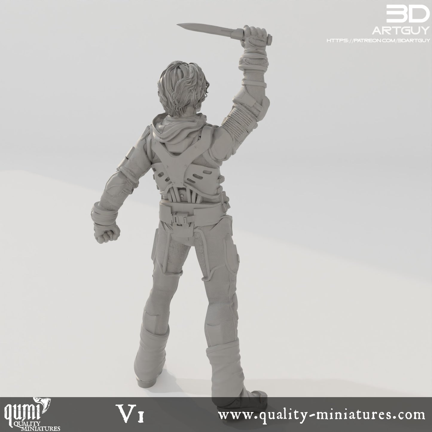 Duke Rally - 32mm Tabletop RPG Mini - Qumi - 3D ArtGuy Quality Miniatures - Qumi