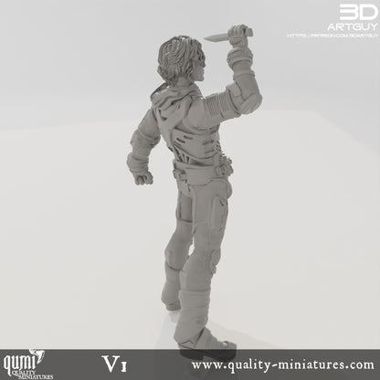 Duke Salute - 32mm Tabletop RPG Mini - Qumi - 3D ArtGuy Quality Miniatures - Qumi