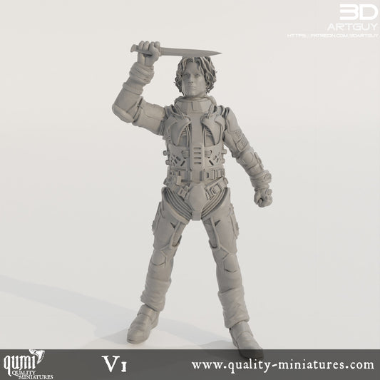 Duke Salute - 32mm Tabletop RPG Mini - Qumi - 3D ArtGuy Quality Miniatures - Qumi