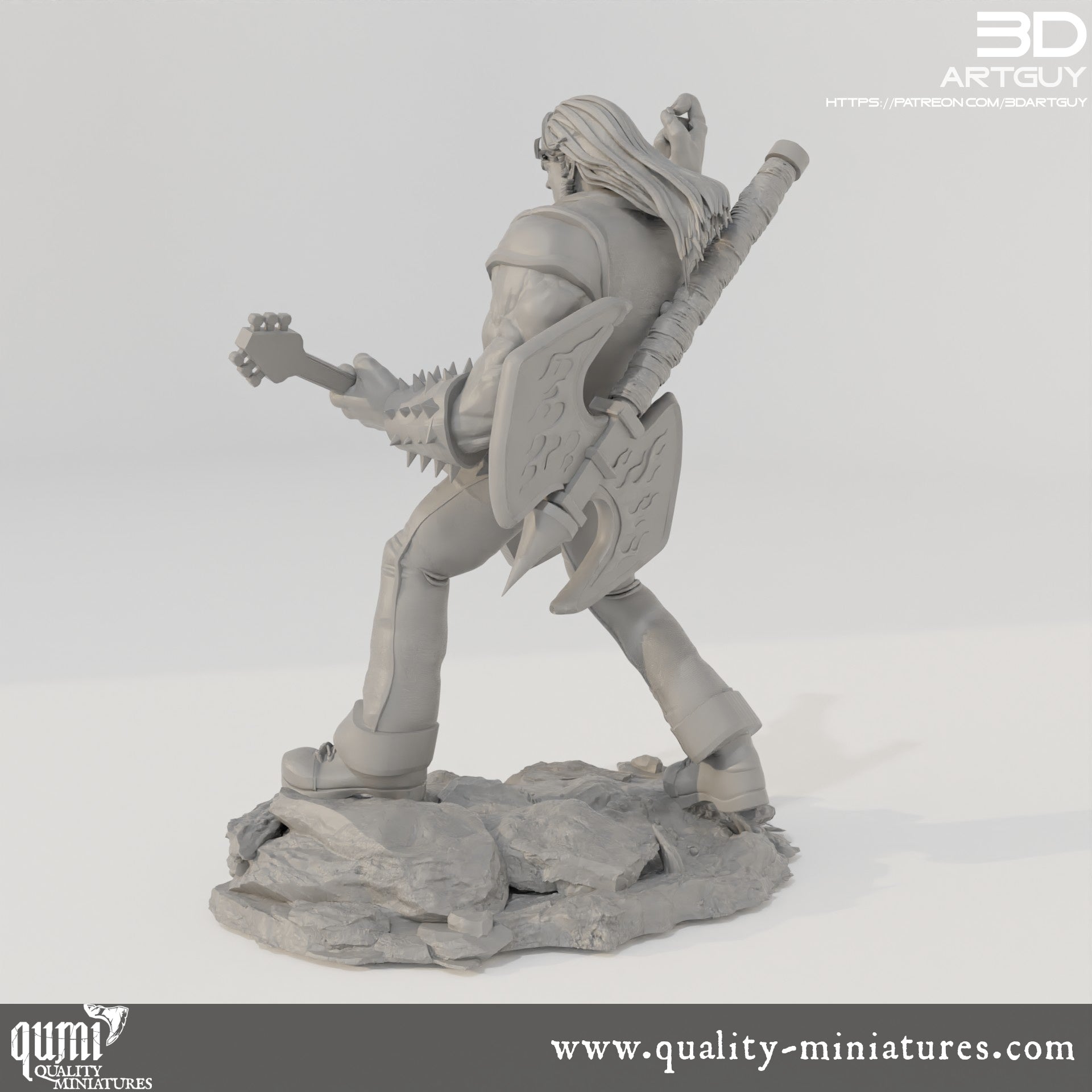 Eddie - 32mm Tabletop RPG Mini - Qumi - 3D ArtGuy Quality Miniatures - Qumi