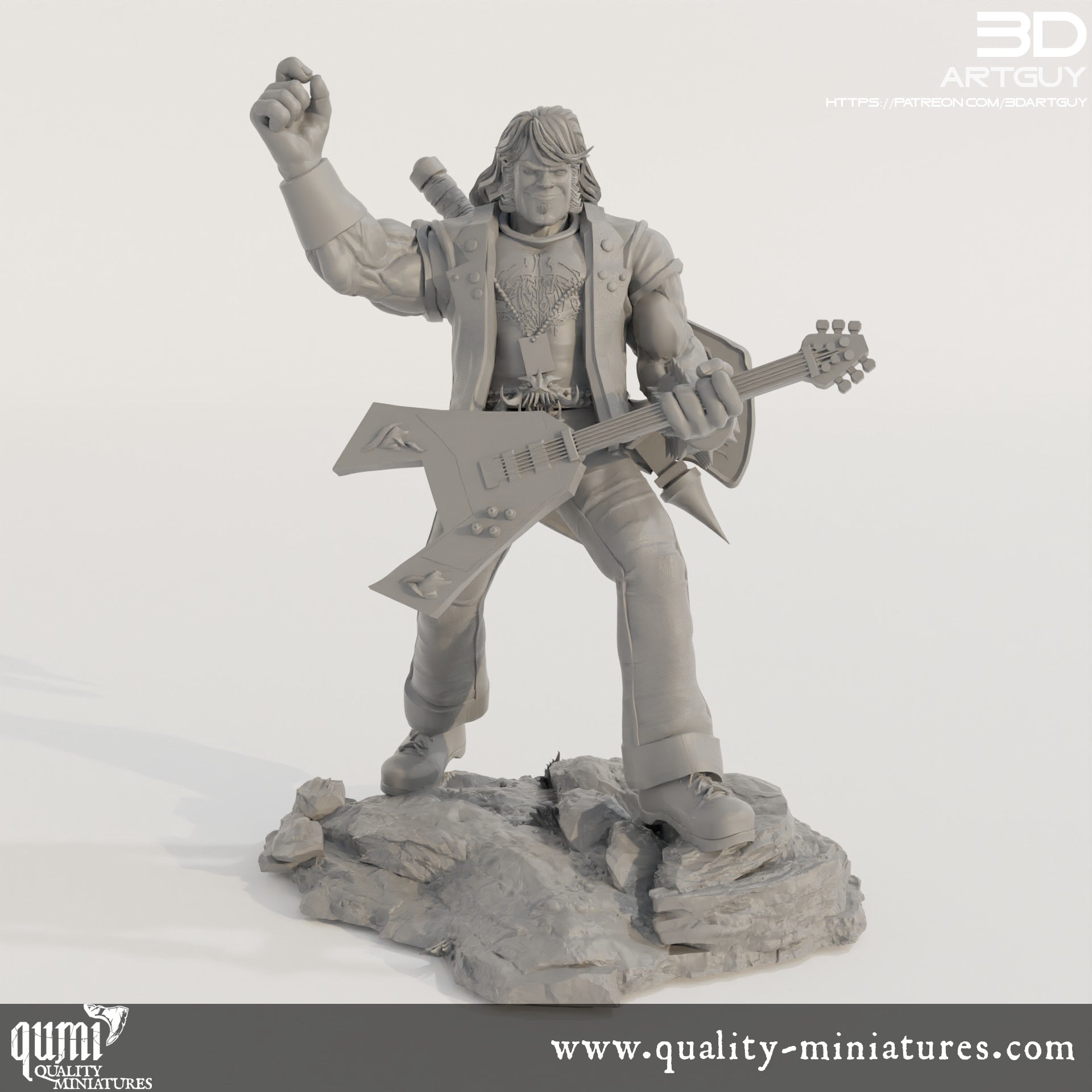 Eddie - 32mm Tabletop RPG Mini - Qumi - 3D ArtGuy Quality Miniatures - Qumi