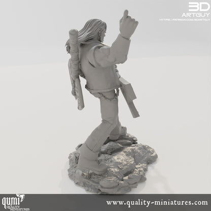 Eddie - 32mm Tabletop RPG Mini - Qumi - 3D ArtGuy Quality Miniatures - Qumi