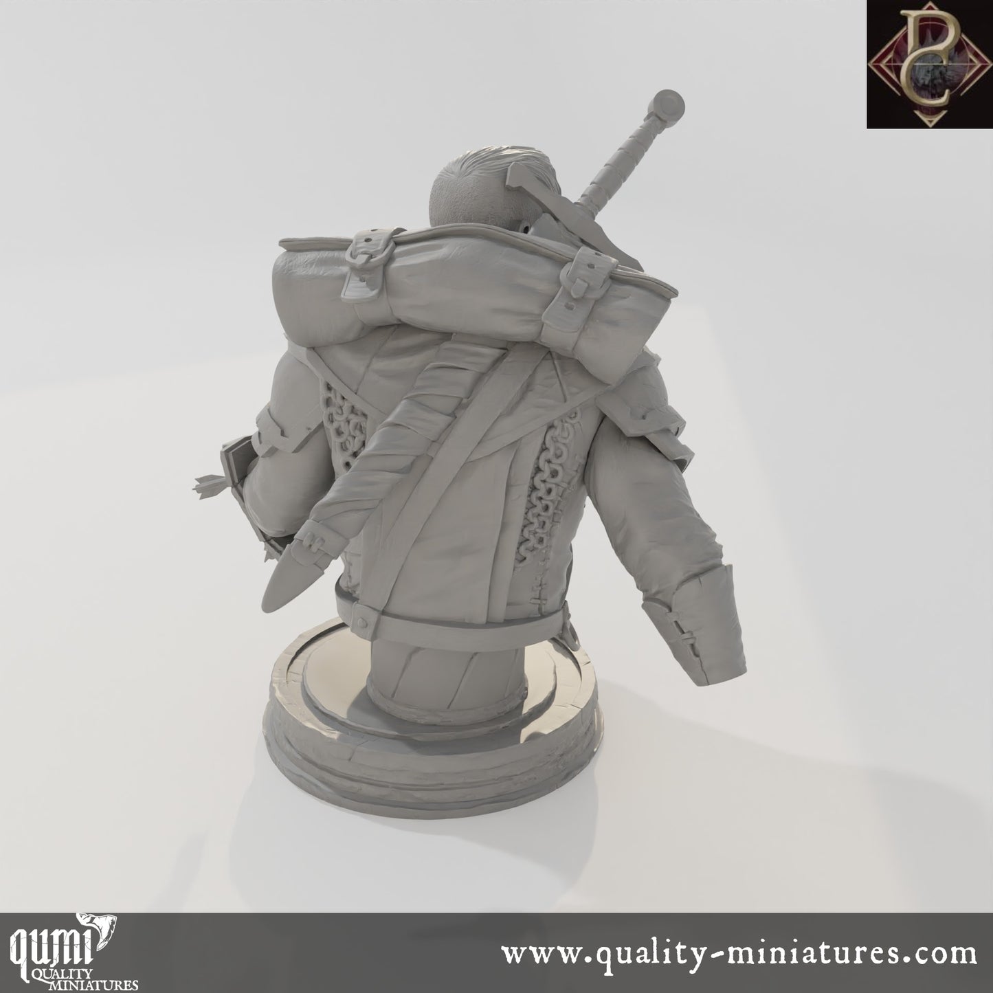 Eon and the child Bust - 32mm Tabletop RPG Mini - Qumi - Parasite Collectibles Quality Miniatures - Qumi