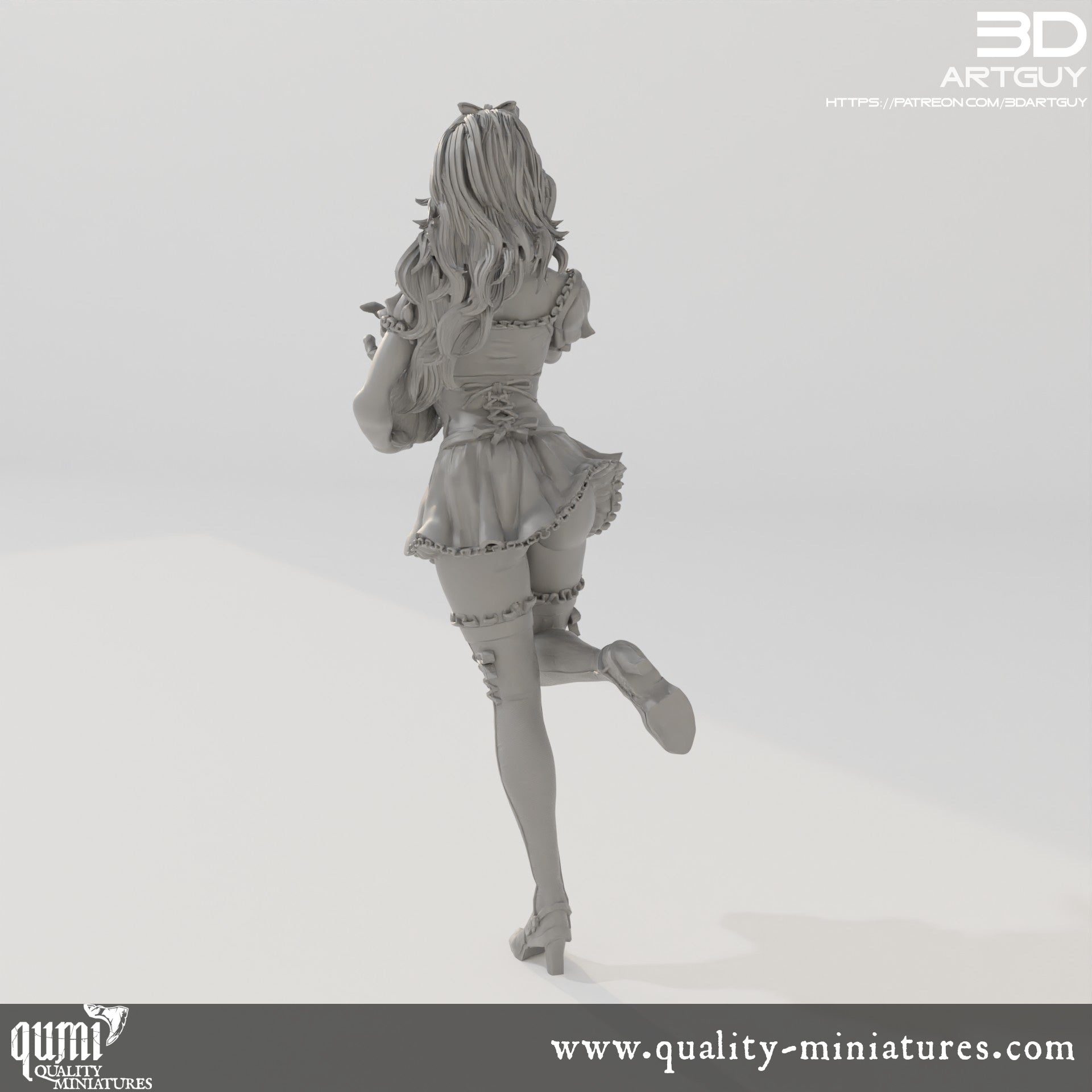 Fantasy Lady - 32mm Tabletop RPG Mini - Qumi Quality Miniatures - Qumi