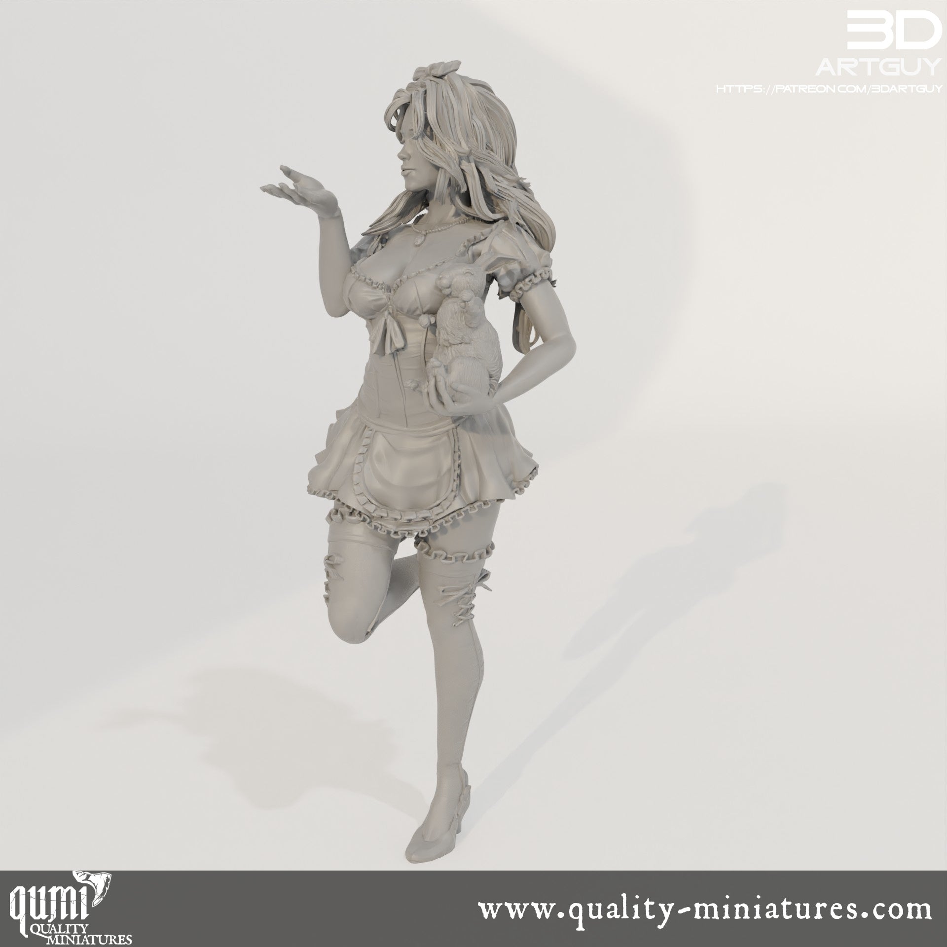 Fantasy Lady - 32mm Tabletop RPG Mini - Qumi Quality Miniatures - Qumi