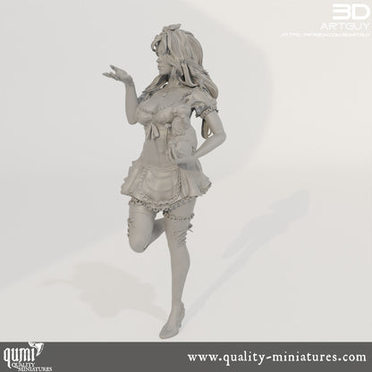 Fantasy Lady - 32mm Tabletop RPG Mini - Qumi Quality Miniatures - Qumi