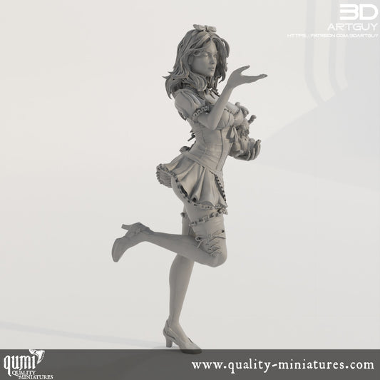 Fantasy Lady - 32mm Tabletop RPG Mini - Qumi Quality Miniatures - Qumi