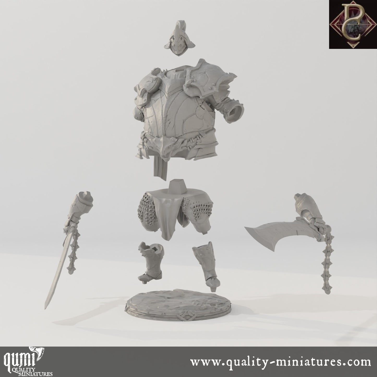 Fathon - 32mm Tabletop RPG Mini - up to XL Size - Qumi - Parasite Collectibles