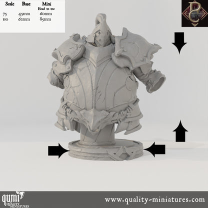 Fathon Bust - 75mm 110mm Tabletop RPG Mini - Qumi - Parasite Collectibles