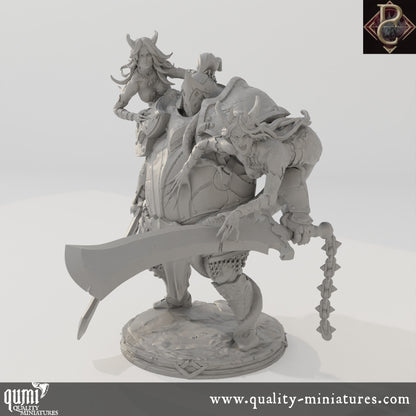 Fathon and the Scylas - 75mm Tabletop RPG Mini - up to XL Size - Qumi - Parasite Collectibles