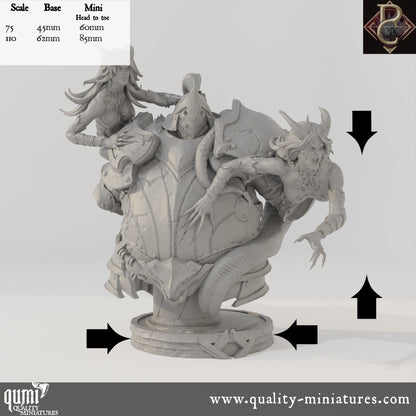 Fathon and the Scylas Bust - 75mm 110mm Tabletop RPG Mini - Qumi - Parasite Collectibles