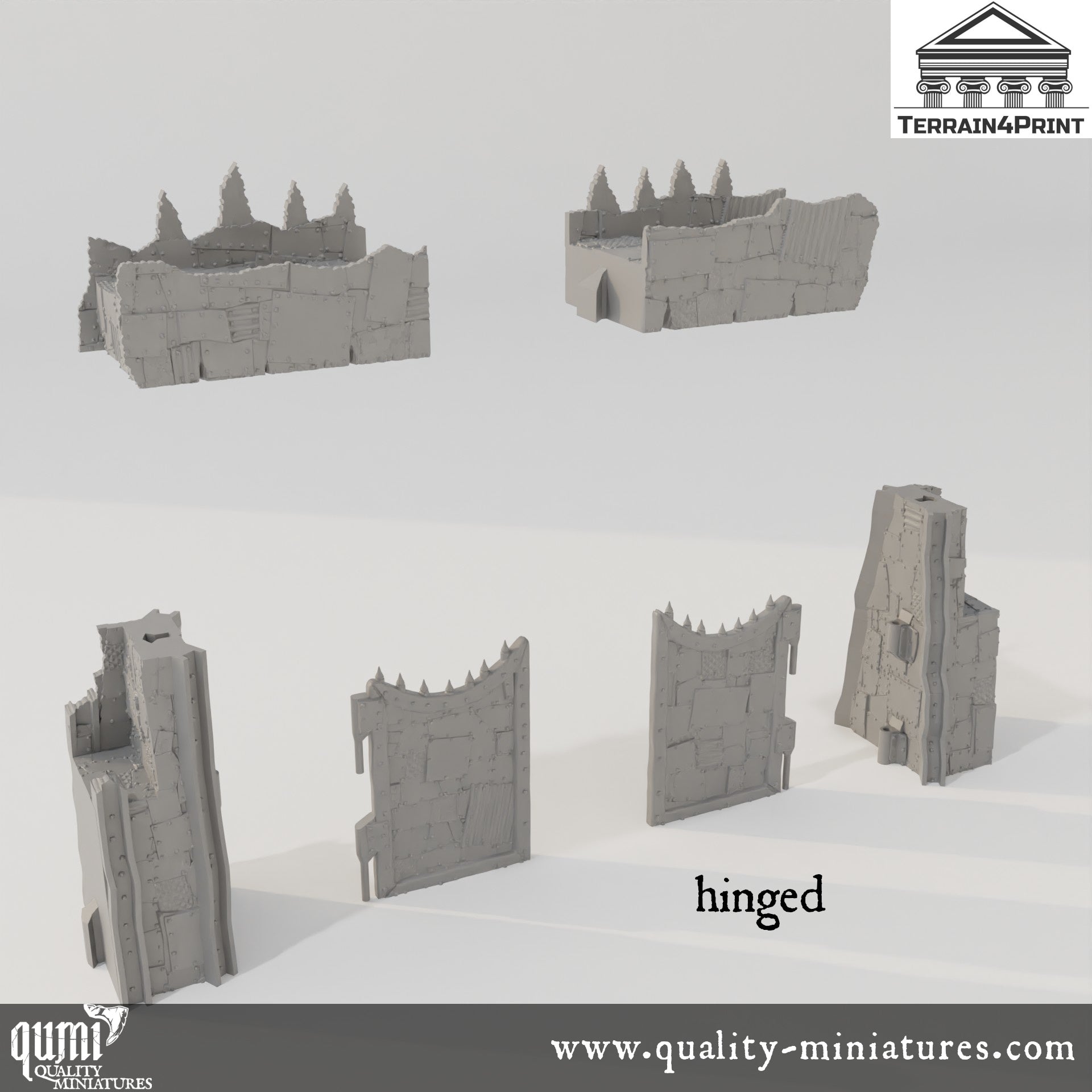 Gates - Rivet City - Resin Print - Tabletop RPG Terrain - Terrain4Print - Qumi Quality Miniatures - Qumi