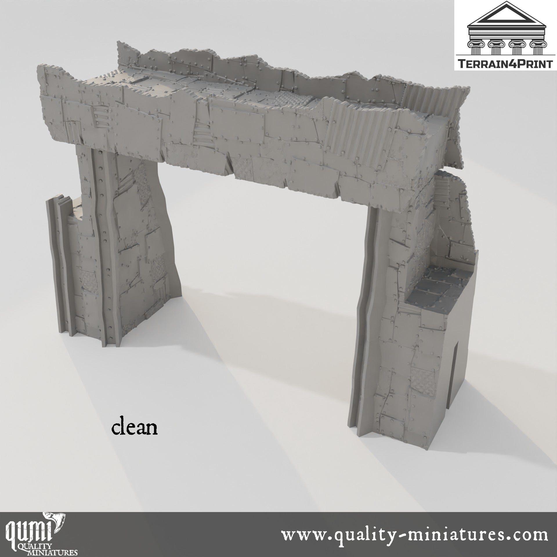 Gates - Rivet City - Resin Print - Tabletop RPG Terrain - Terrain4Print - Qumi Quality Miniatures - Qumi