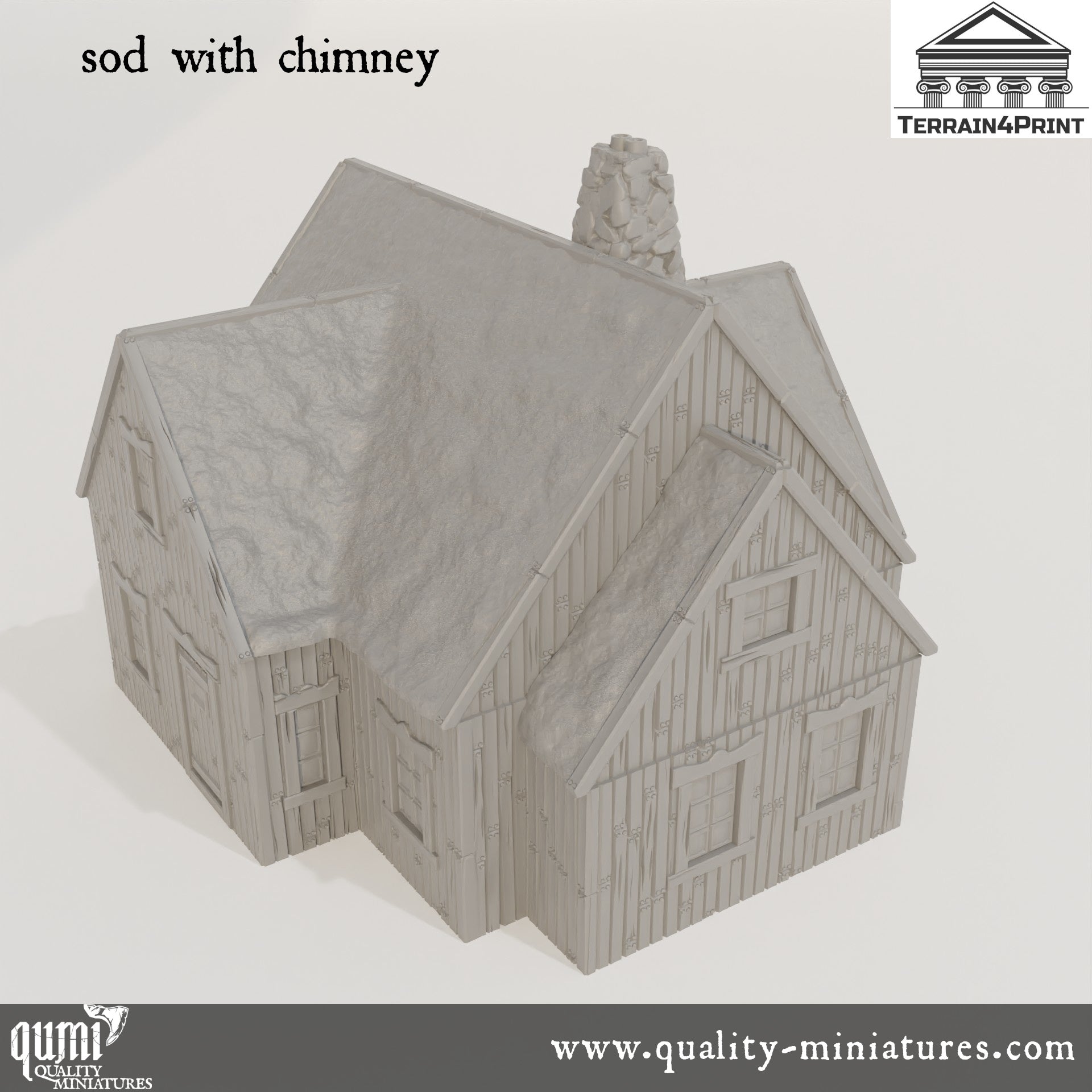 General Store with Chimney Hrimstead - Resin Print - Tabletop RPG Terrain - Terrain4Print - Qumi Quality Miniatures - Qumi