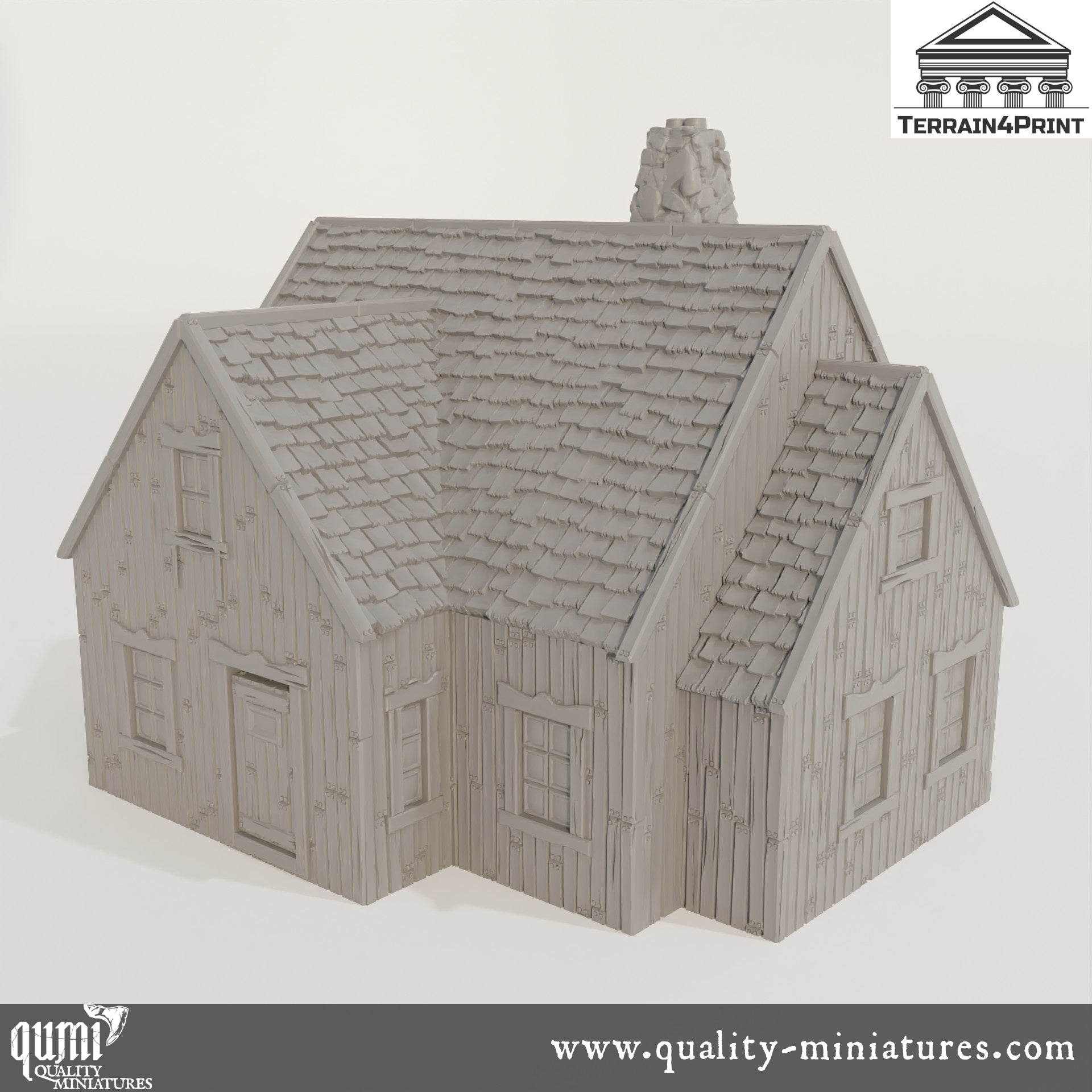 General Store with Chimney Hrimstead - Resin Print - Tabletop RPG Terrain - Terrain4Print - Qumi Quality Miniatures - Qumi