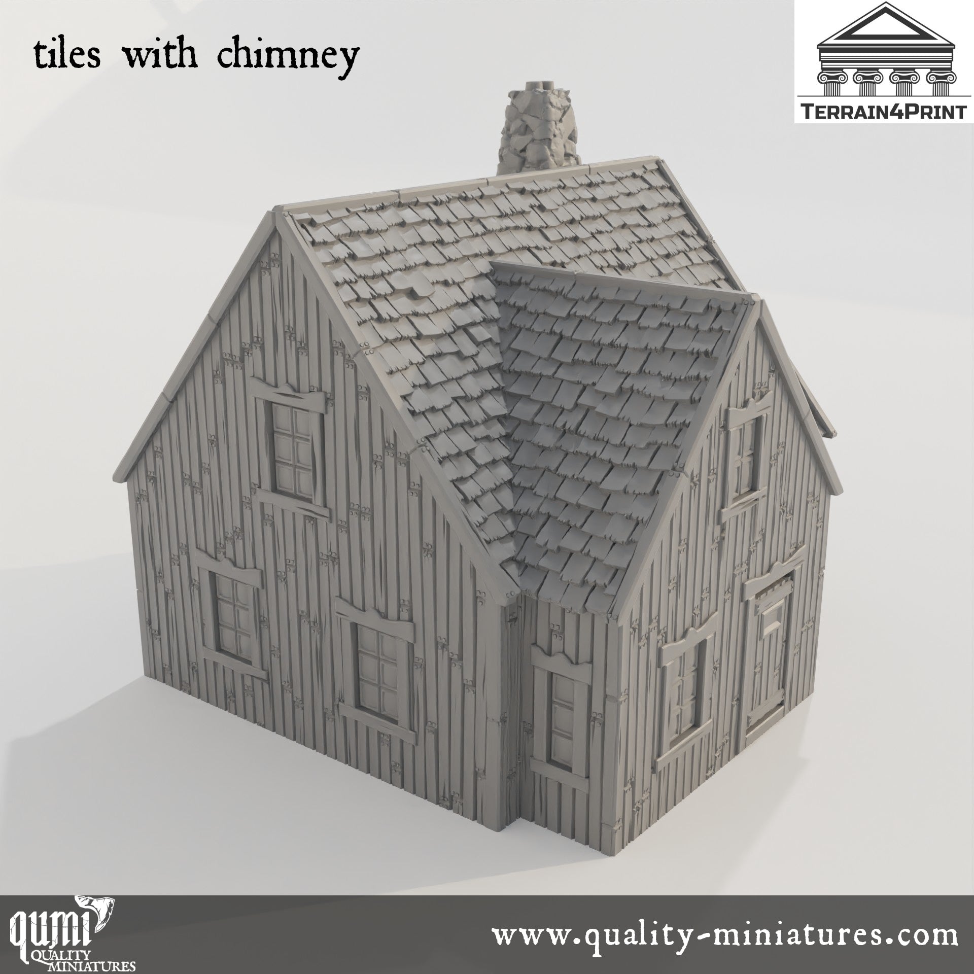 General Store with Chimney Hrimstead - Resin Print - Tabletop RPG Terrain - Terrain4Print - Qumi Quality Miniatures - Qumi