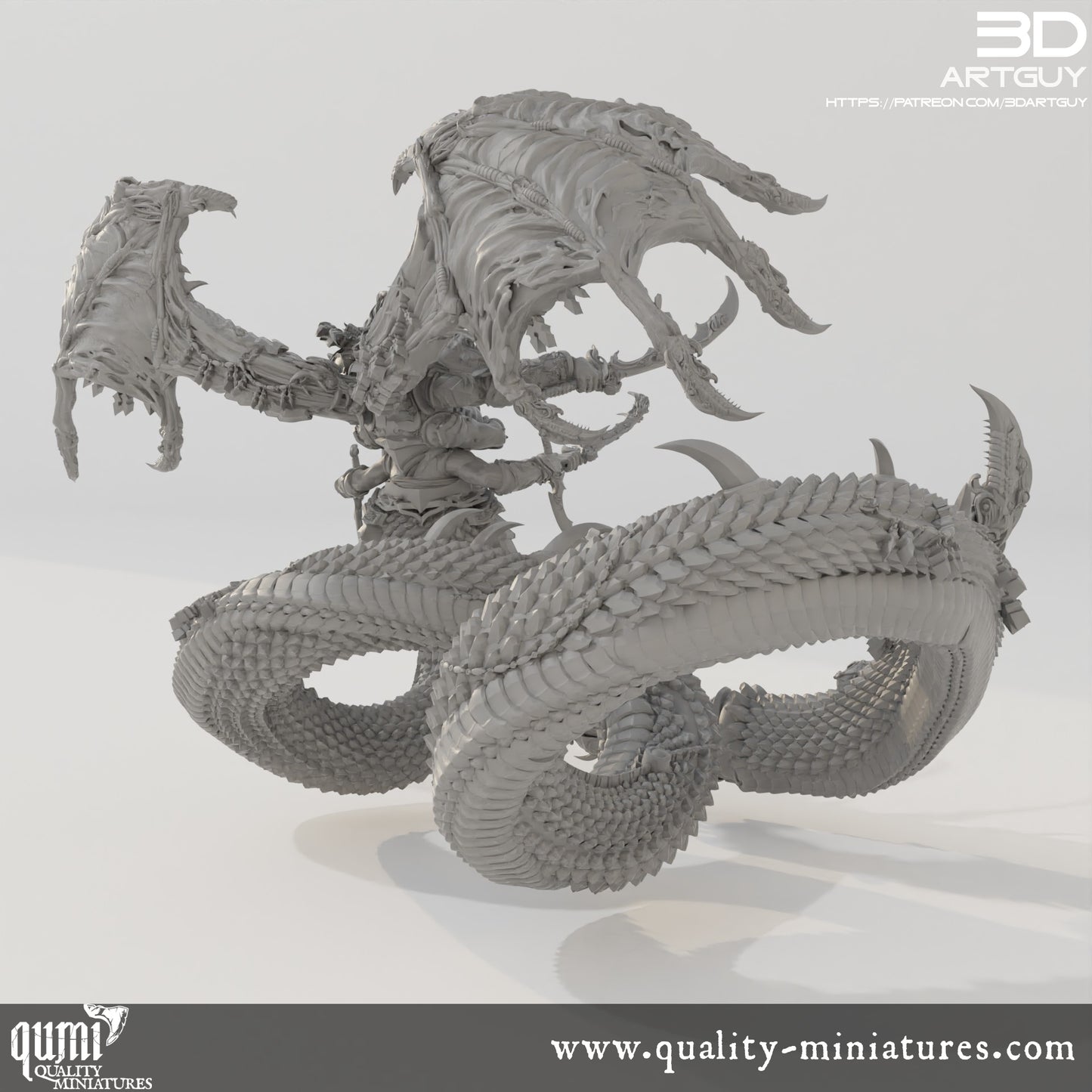 Giant Snake Hedonist - 32mm Tabletop RPG Mini - Qumi Quality Miniatures - Qumi