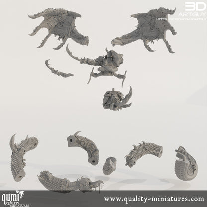 Giant Snake Hedonist - 32mm Tabletop RPG Mini - Qumi Quality Miniatures - Qumi