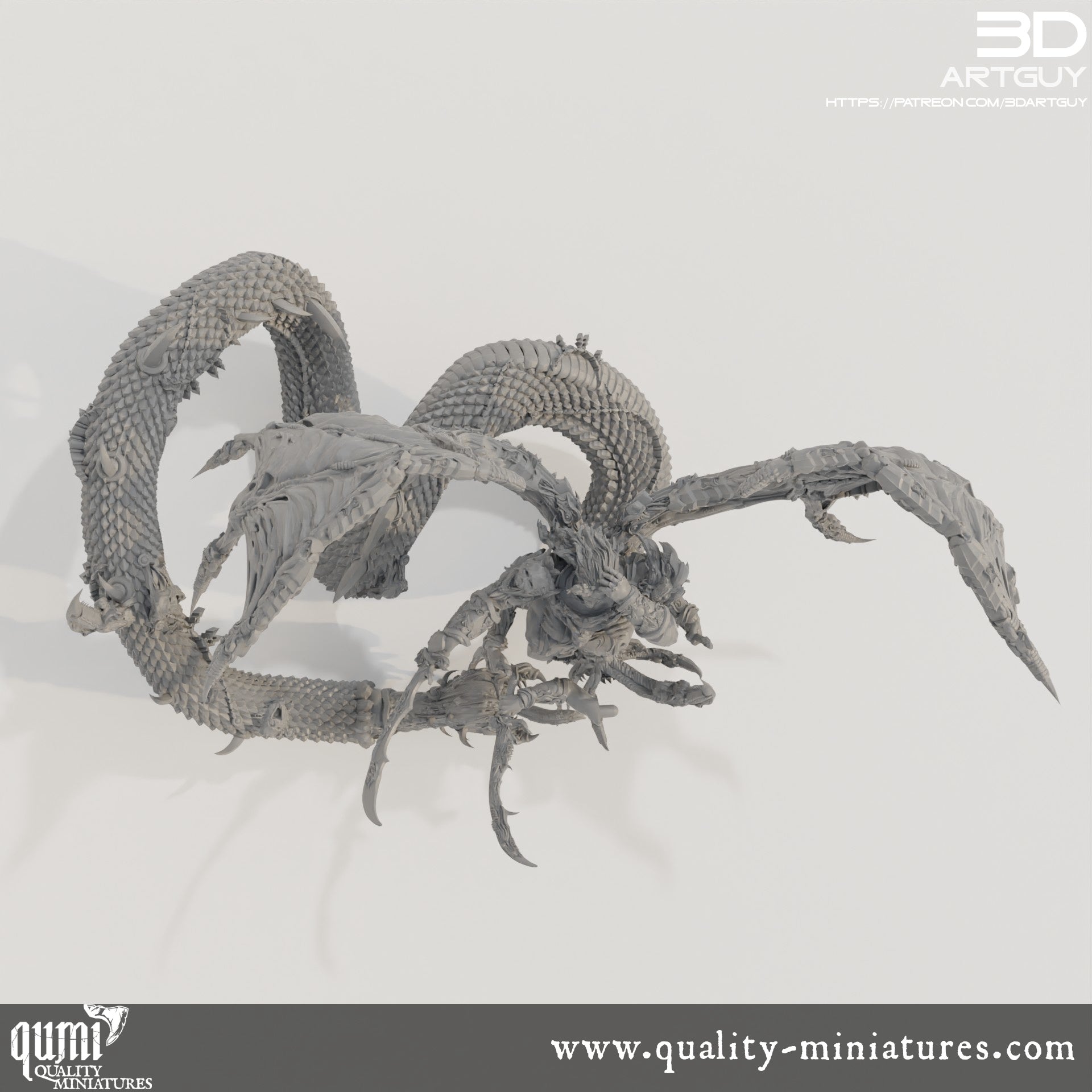 Giant Snake Hedonist - 32mm Tabletop RPG Mini - Qumi Quality Miniatures - Qumi