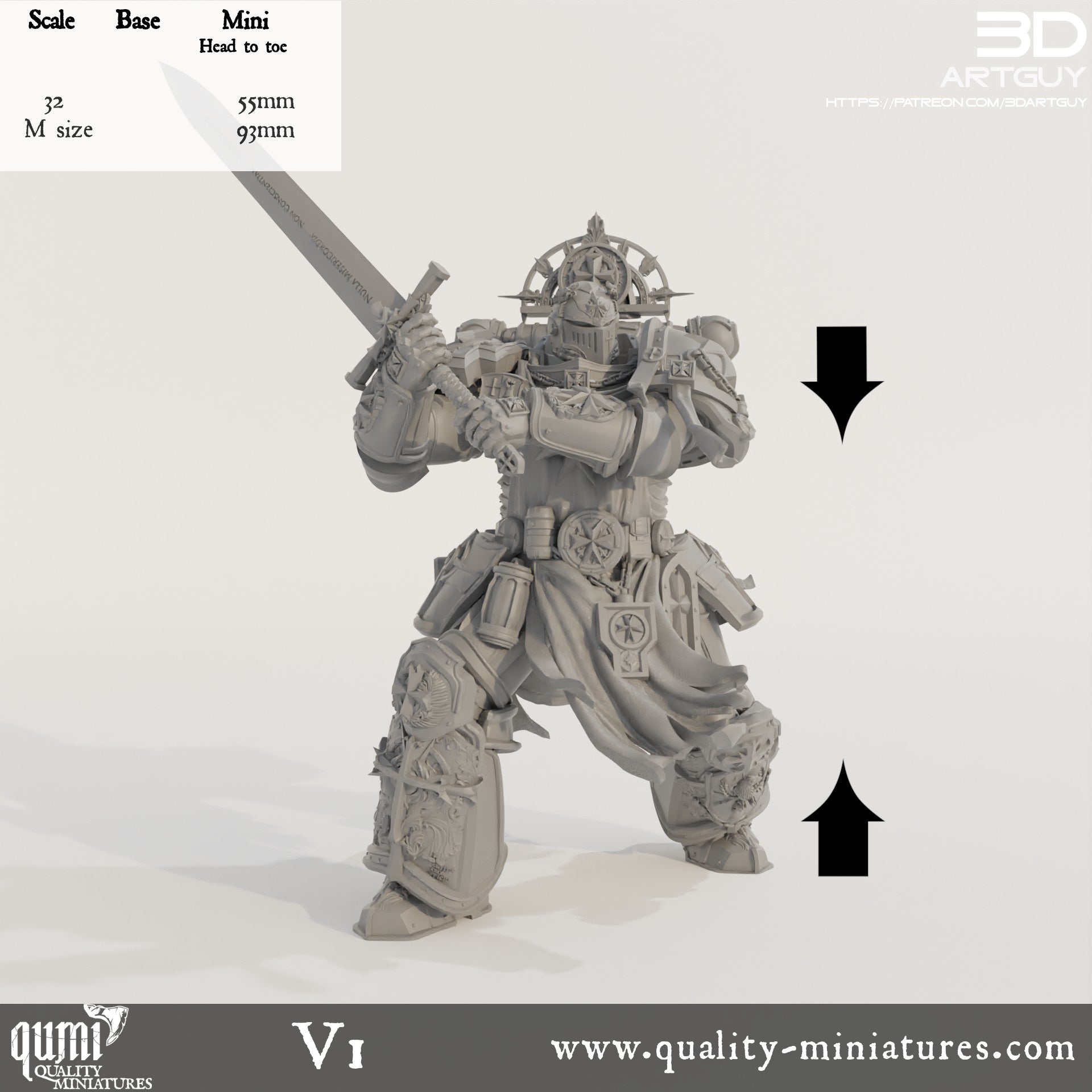 Goat - 32mm Tabletop RPG Mini - Qumi - 3D ArtGuy Quality Miniatures - Qumi