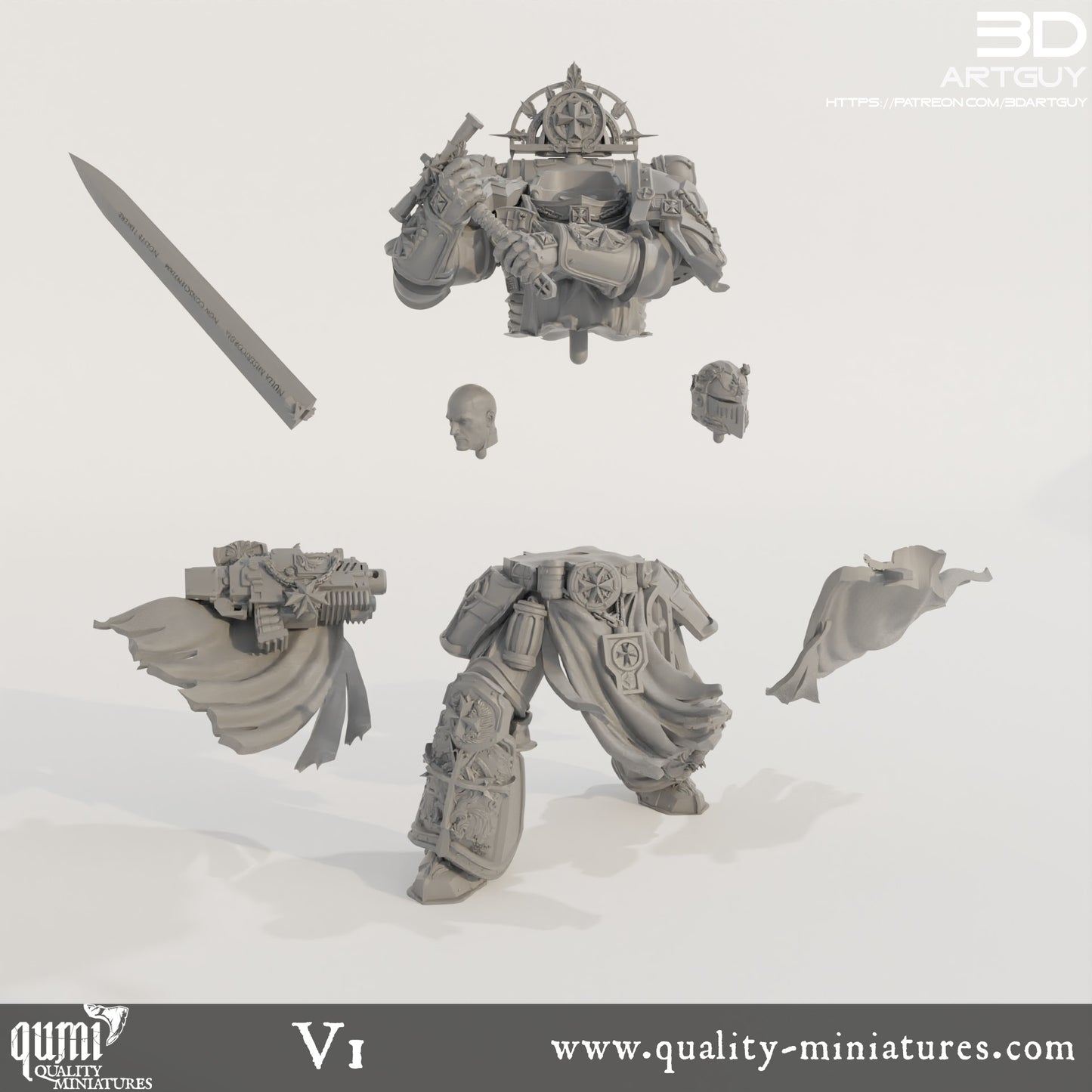 Goat - 32mm Tabletop RPG Mini - Qumi - 3D ArtGuy Quality Miniatures - Qumi