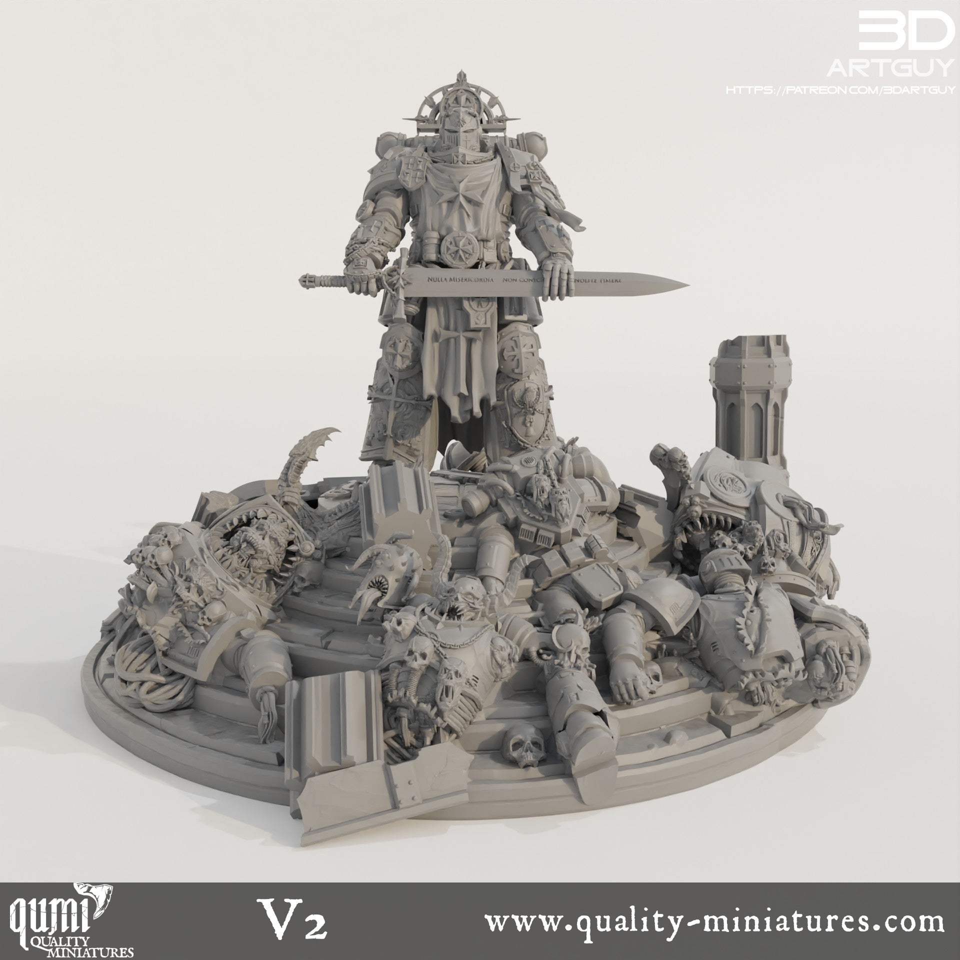 Goat Diorama - 32mm Tabletop RPG Mini - Qumi - 3D ArtGuy Quality Miniatures - Qumi