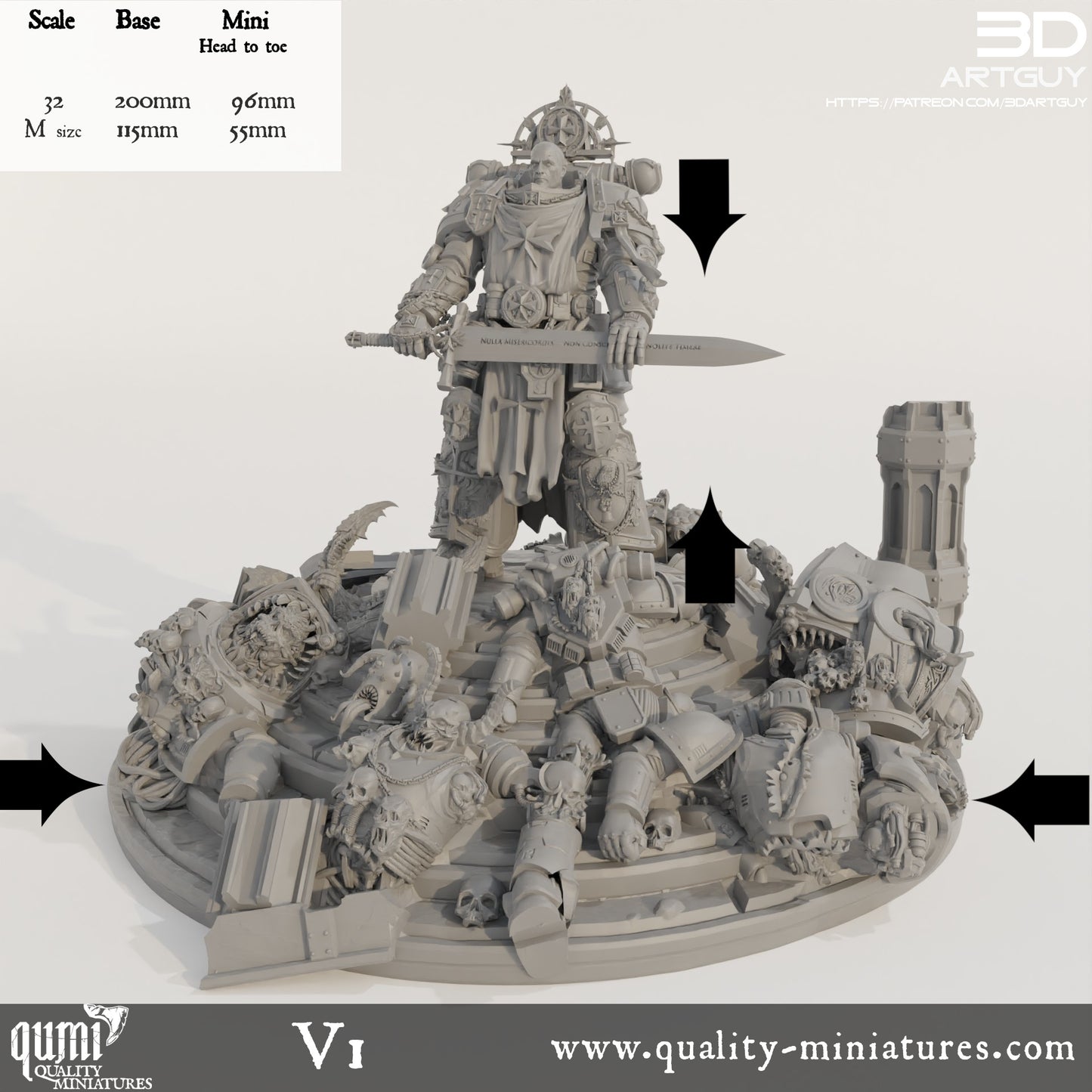 Goat Diorama - 32mm Tabletop RPG Mini - Qumi - 3D ArtGuy Quality Miniatures - Qumi