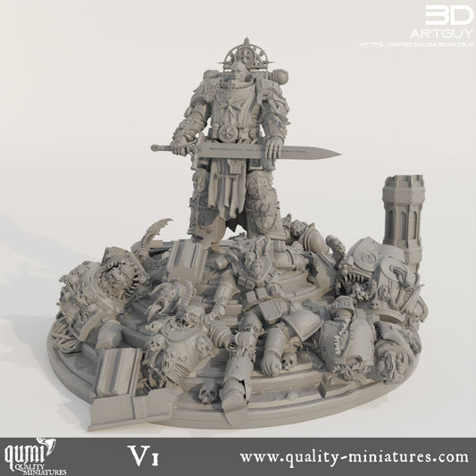 Goat Diorama - 32mm Tabletop RPG Mini - Qumi - 3D ArtGuy Quality Miniatures - Qumi