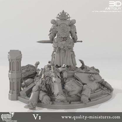 Goat Diorama - 32mm Tabletop RPG Mini - Qumi - 3D ArtGuy Quality Miniatures - Qumi