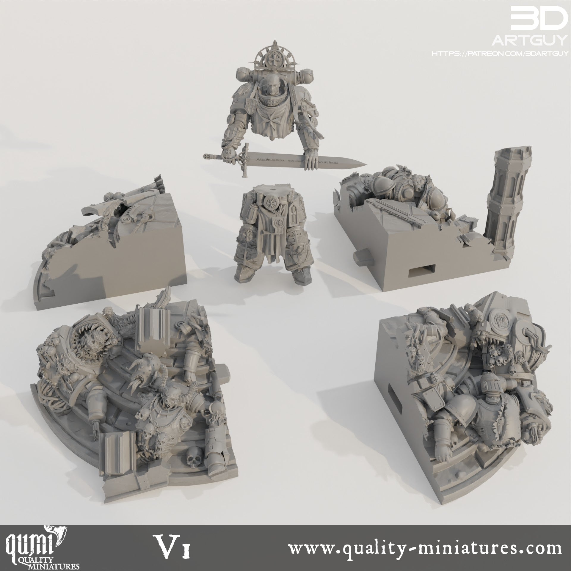 Goat Diorama - 32mm Tabletop RPG Mini - Qumi - 3D ArtGuy Quality Miniatures - Qumi