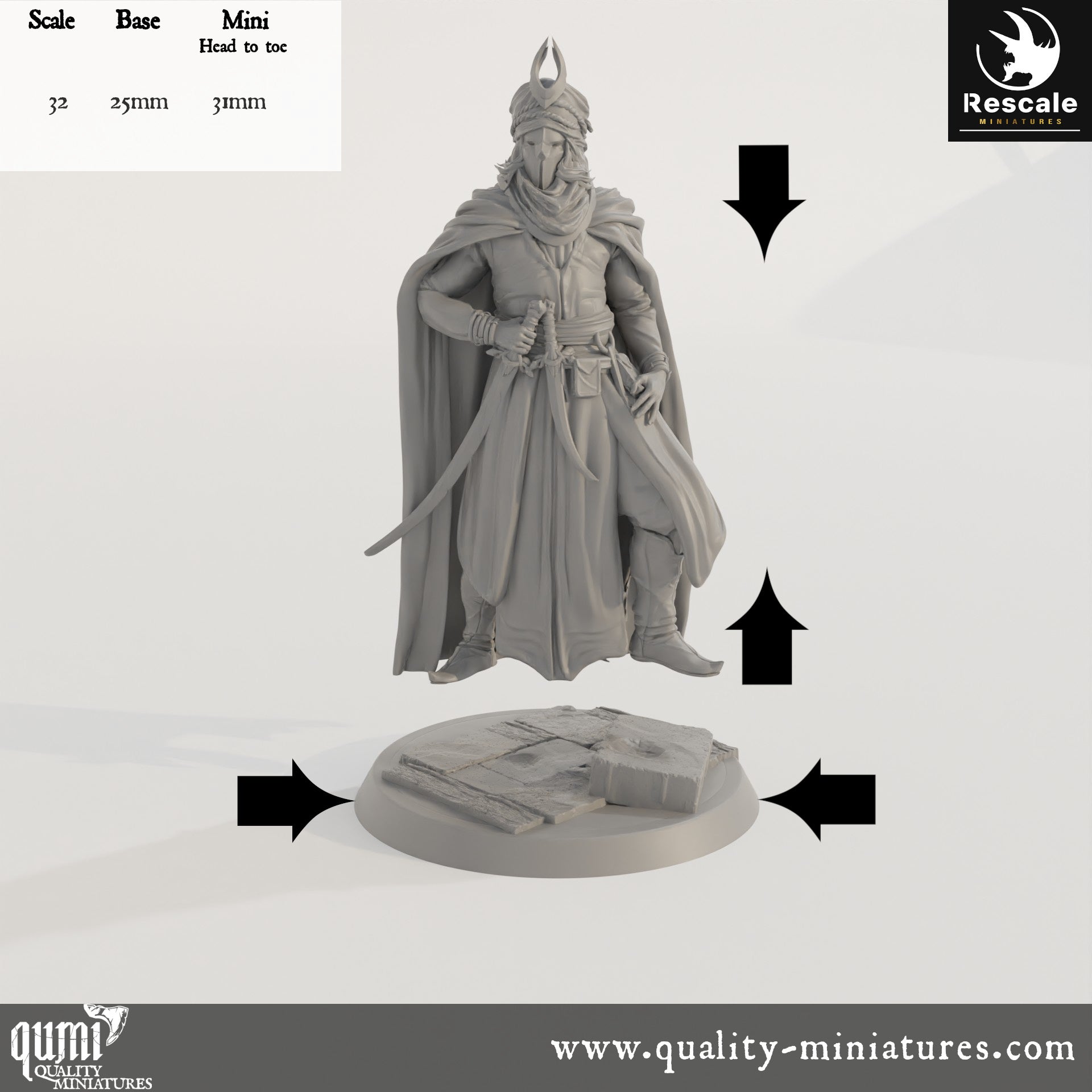 Guard Outlaw - Dinotopia - 32mm Tabletop RPG Mini - Qumi - Rescale Miniatures Quality Miniatures - Qumi